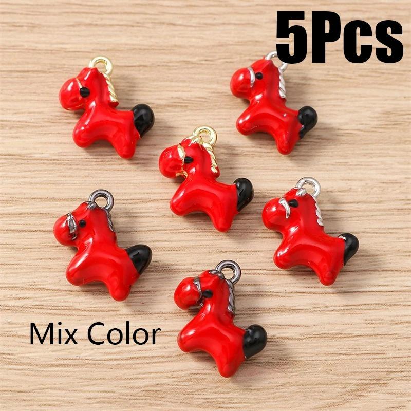 

5pcs Cute Horse Charms Zinc Alloy Pendants for Jewelry Making Tools Necklace Earrings Bracelet DIY Accessories Gifts Supplies