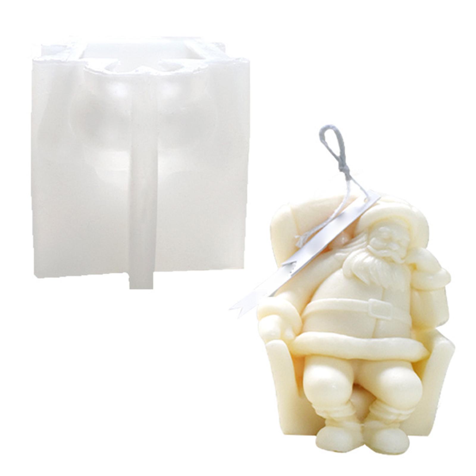 

Рождественская свеча силиконовая форма 3D Санта свеча форма для изготовления свечей мыло гипс шоколадный орнамент украшение для дома