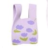 Mini Shoulder Bag Women Girls Knot Wrist Bag Handmade Knit Tote Bag