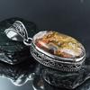 Oval Cut 78.80 Ct Lace Agate Pendant Healing Stone 925 Silver Gemstone CERTIFIED AR-1693-S