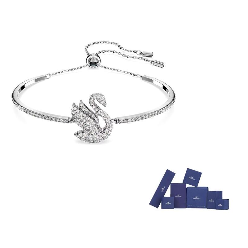 Swarovski logo charm bracelet S-Original brand box (color random)