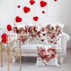 Valentine's Day Angel Print Home Decor Pillowcase Bedroom Living Room Sofa Decoration Polyester Cushion Cover with Zipper