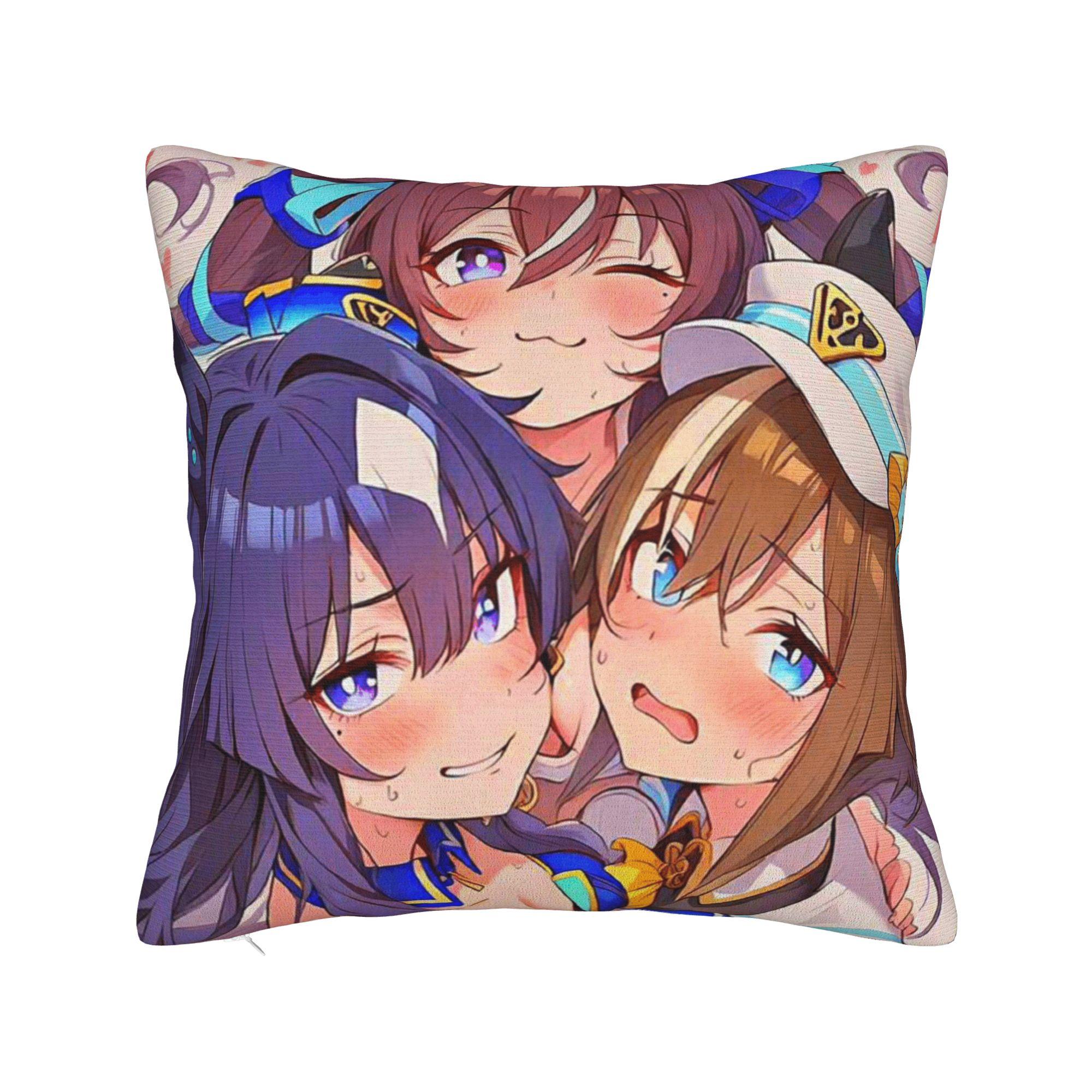 Наволочка Umamusume Мягкая наволочка для дивана Домашний декор Современные наволочки 20x20Inch