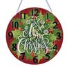 2D Flat DIY Xmas 5D Hanging Clock Art Craft Irregular Shaped Drilling Diamond Art Clock Pendant Kit for Living Room Decoration