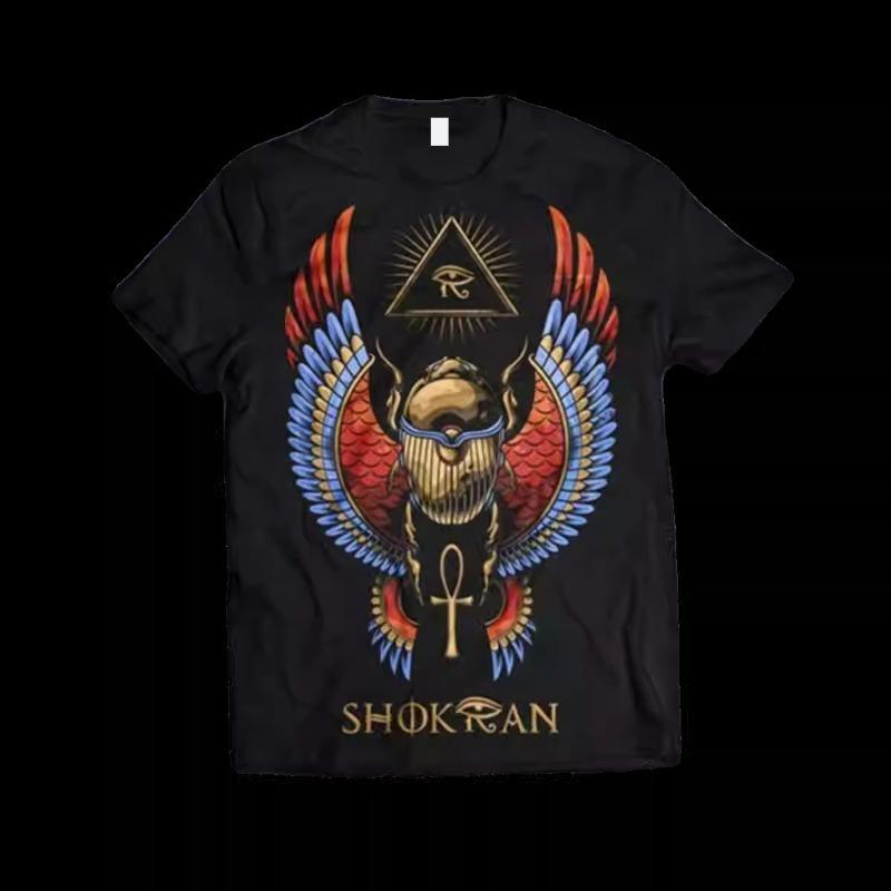 

Shokran Band T-Shirt Men s Summer Street Crew Neck Short Sleeve Cotton Comfortable Loose Harajuku Men s and Women s Clothing S