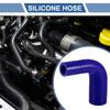 X AUTOHAUX 1pcs 19mm/0.75"-32mm/1.26" Inner Diameter 90mm/3.54" Length 90 Degree Blue Car Silicone Hose Hose Universal