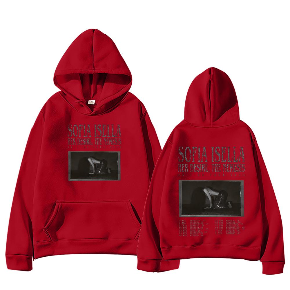 

Sofia Isella Her Desire The Nemesis Tour 2026 Hoodies Women Men Fashion Long Sleeve Sweatshirts Fall Loose High Street Pullovers XXXL светло-зеленый