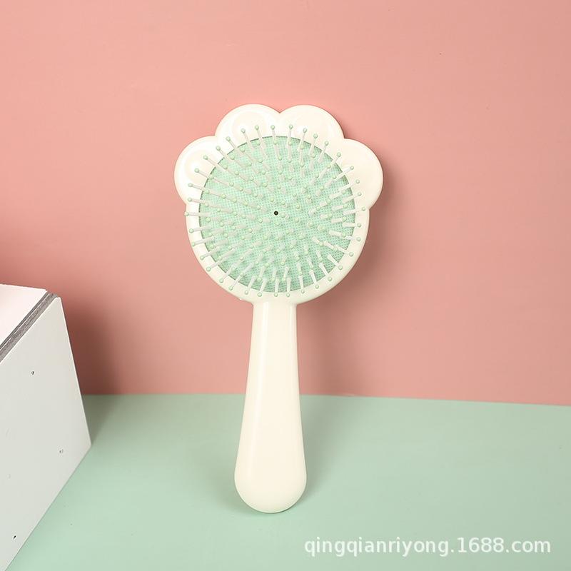 Solid Color hand-held Cat s Paw Shape Comb Traveling Portable Small Massage Comb Women Girl Air Cushion Hair Brush Styling Tool