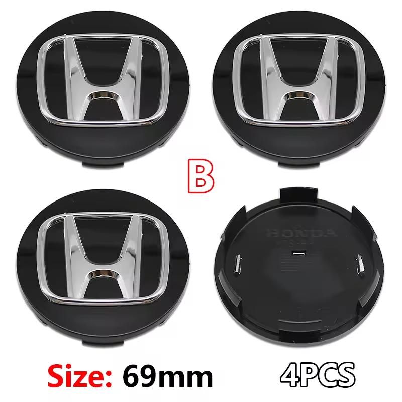 4Pcs/set 69mm 58mm Car Wheel Center Hub Caps Rims Cover Logo For Honda Civic Accord Fit CRV Jazz Odyssey Insight Legend HRV