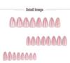 Cat Eye Nude Pink Reusable False Nails - Finished Manicure Tips, European & American Style