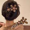 Vintage Blume Haarklammer Clip Einfaches Französisches Design Klauenclip für Damen und Mädchen Tägliche Nutzung