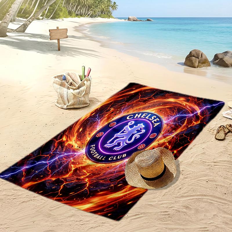 Chelsea FC Printed Beach Towel Quick Dry Soft TowelPortable Large Rectangular Beach Blanket for Travel Swimming Pool