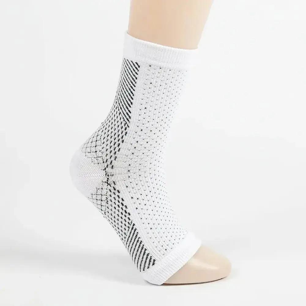 1 Paar Neuropathie-Socken für Männer Frauen, Beruhigende Kompressionssocken gegen Schmerzen, Atmungsaktive Leichte Nano-Nylon-Socken mit Fußgewölbeunterstützung