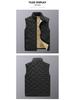 Men's Autumn Winter Stand Collar Warm Cotton Vest: Sleeveless, Plus Size, Casual Jacket