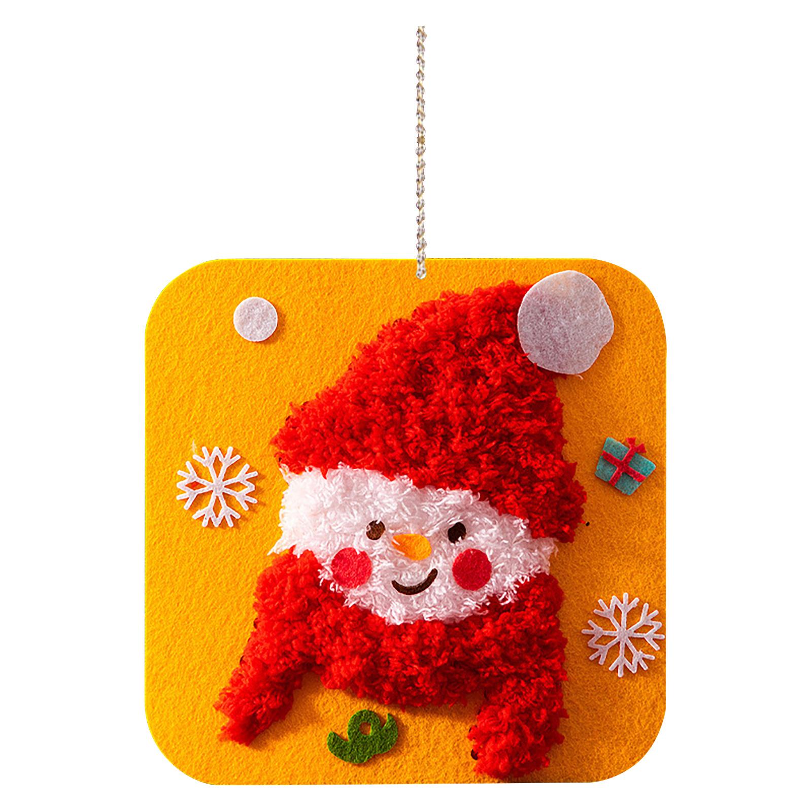 

DIY Christmas Embroidery Kit Christmas DIY Craft Kit, Santa Ornament Sewing Project, Kids Arts And Crafts Activity Set One Size