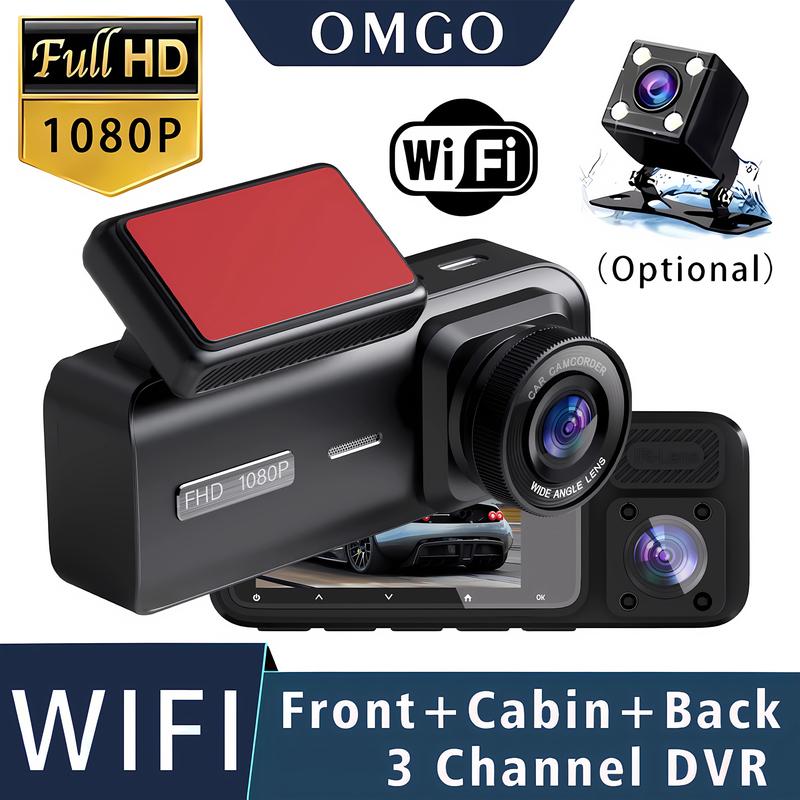 3 Channel Dash Cam for Car 1080P Video Recorder WIFI APP Dashcam Car DVR Front and Rear View Camera Night Vision car accessory