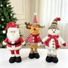 Nordic Plush Standing Santa Ornament - Christmas Desktop or Party Scene Prop