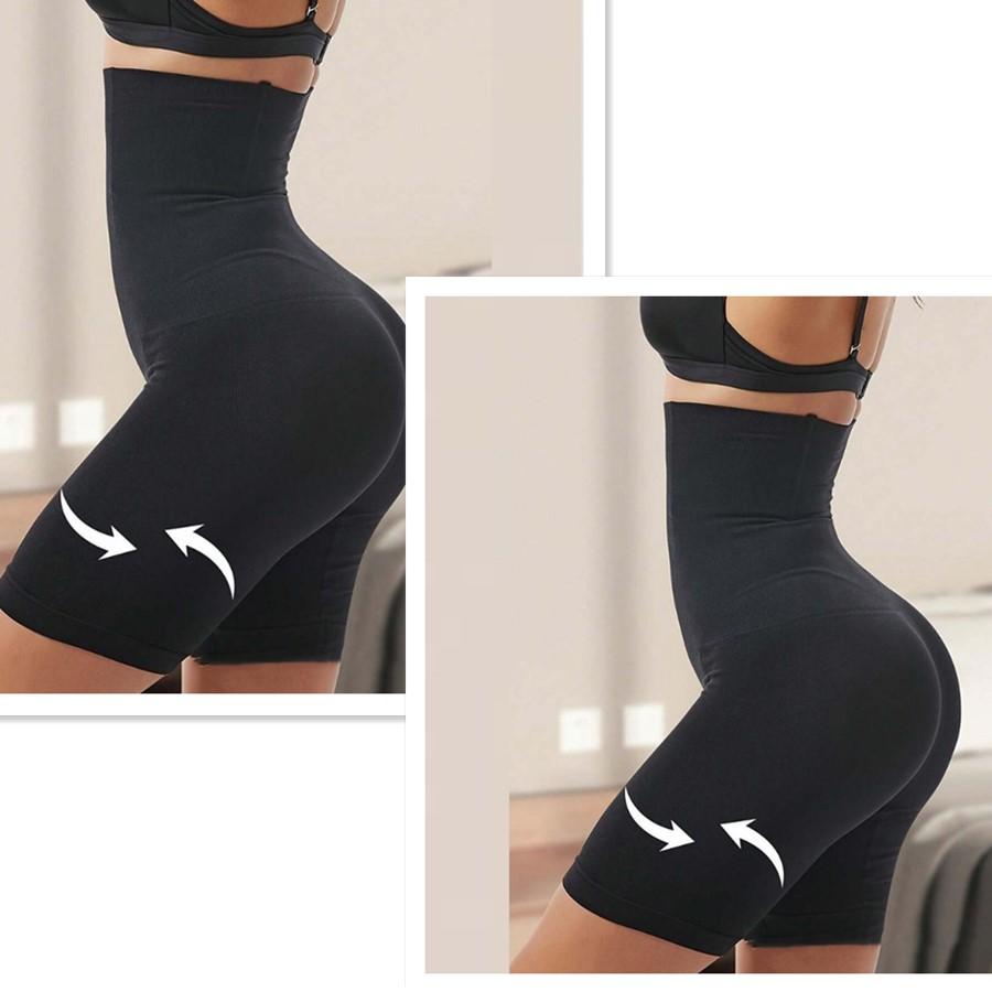 2-teiliges Set hoch taillierte, bauchumschließende Unterwäsche für Frauen mit starkem Gesäß, formende Taillenslips, formende Höschen