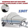 190T Yacht Outdoor Protection Waterproof Boat Cover Oxford Fabric Anti-smashing Tear Proof Silver Reflective Boat Cover 11-22FT