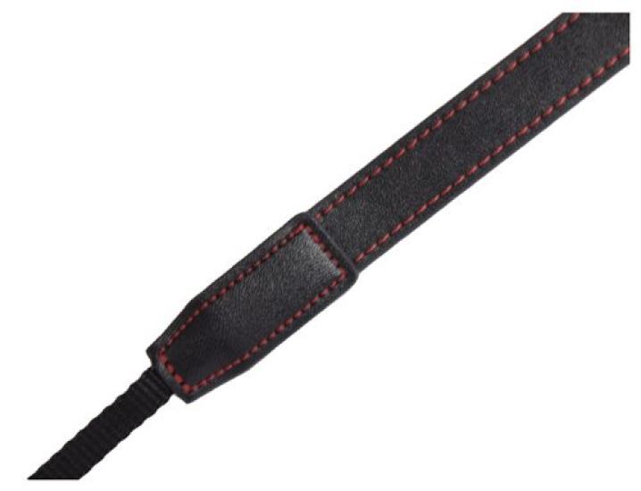 KING Color Collection Neck Strap for SLR Genuine BLACK Cameras, Black, Leather, CCLS-01