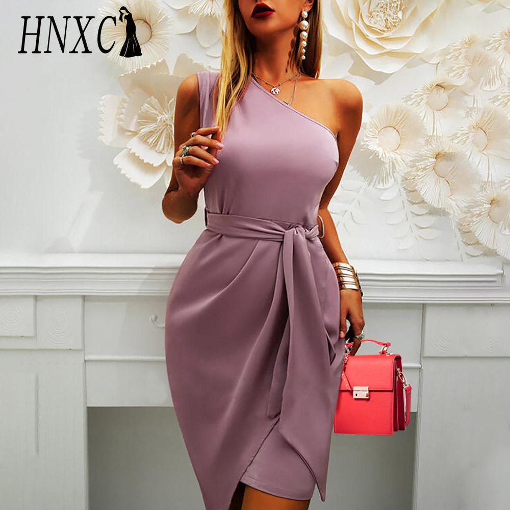 HNXC Damenmode, Sommer, Frühling, einfarbig, ärmellos, hohe Taille, Freizeitkleider