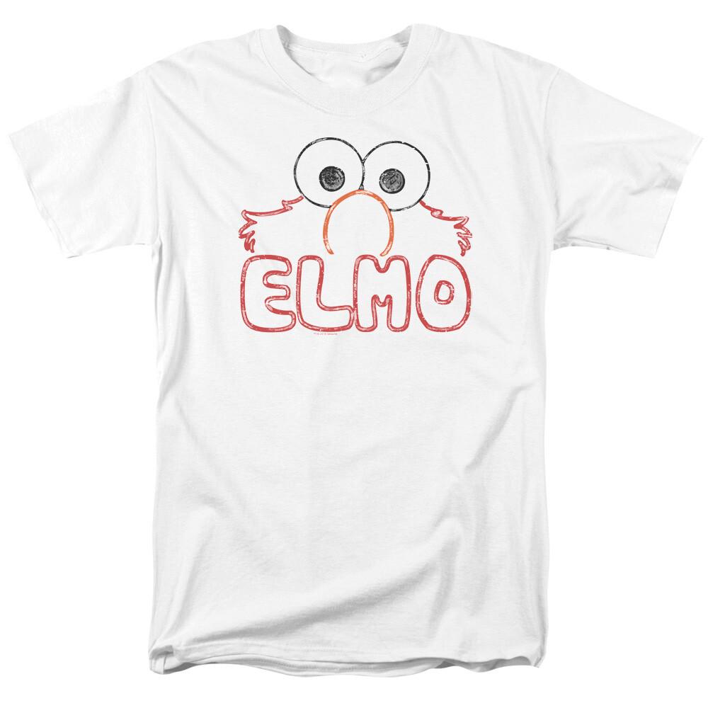 Sesame Street Elmo Letters T Shirt Mens Licensed Classic TV Show White S