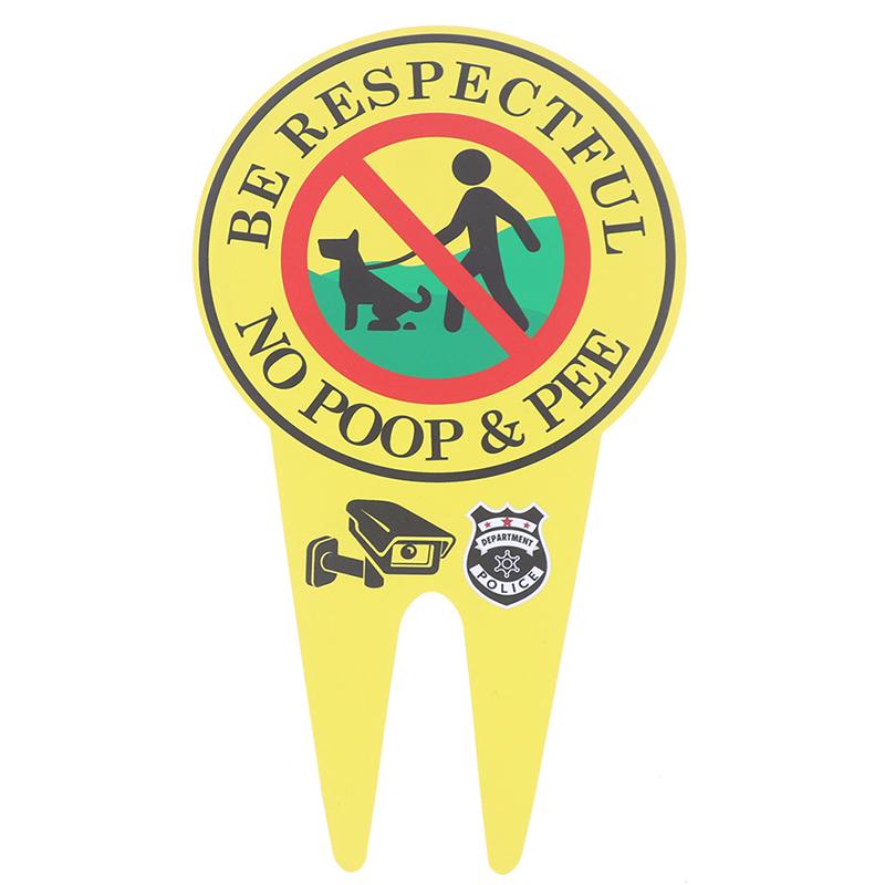 Double Sided No Pooping Dog Sign No Peeing Dog Sign With Stake Garden Signage