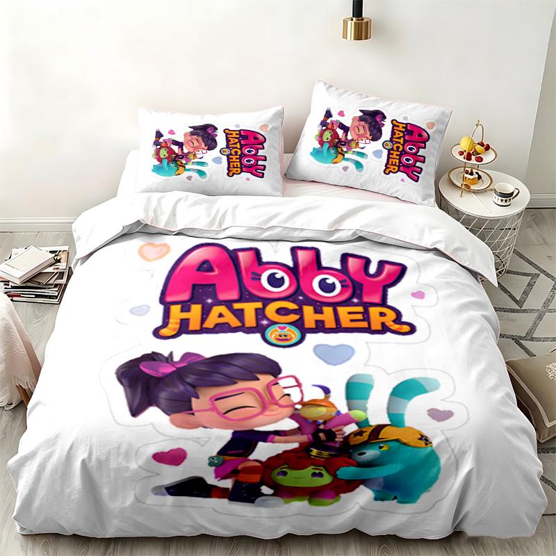 Abby Hatcher 3pc Set Perfect for Bedroom Use Comfortable Bedding Set Includes a Duvet Cover and Two Pillowcases Ideal Birthday or Christmas Gift
