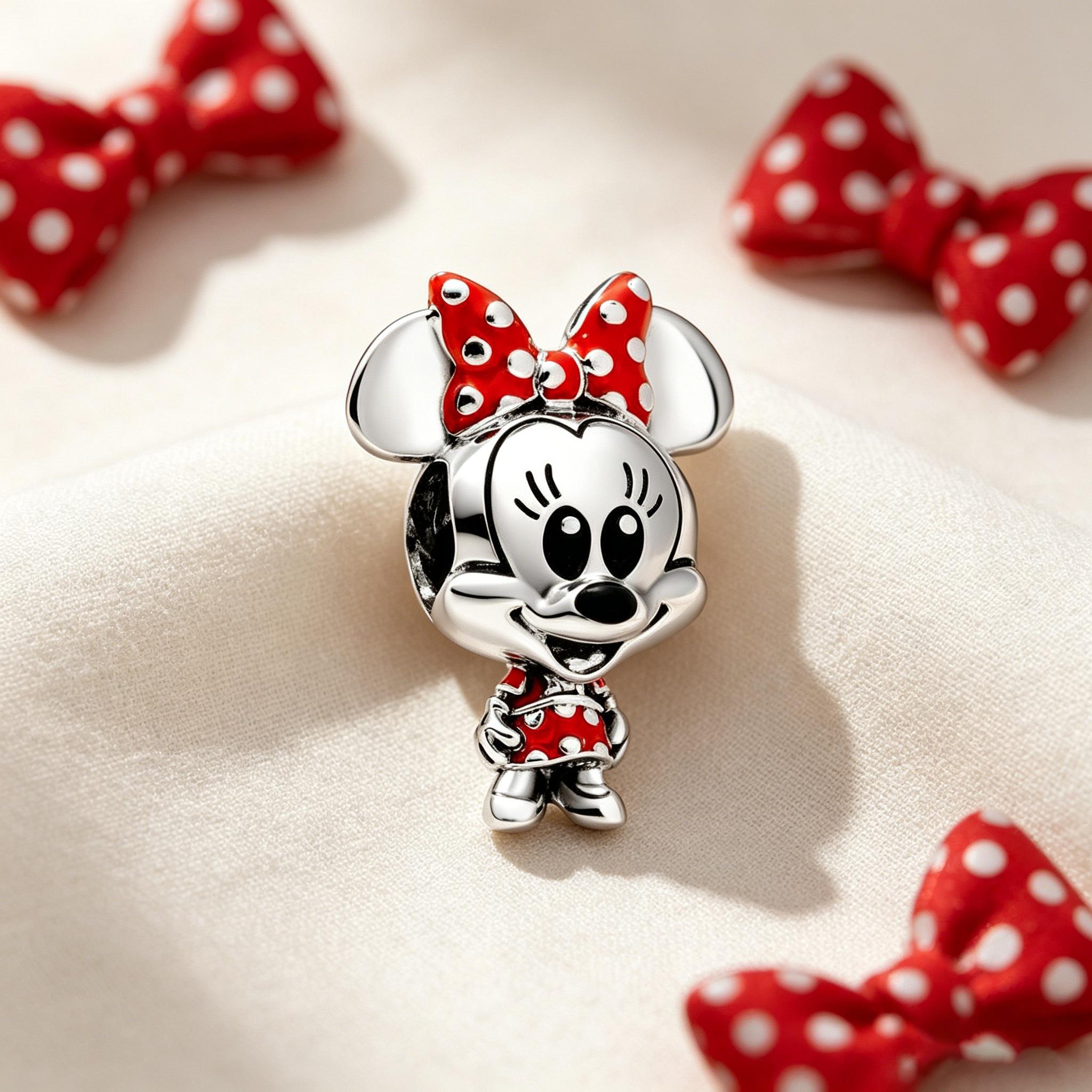 

Mickey and Minnie Donald Duck Charm Beads Pendant fit Snake Silver Bracelet Necklace Beads for Diy Jewelry Gift
