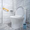 Long Handle Toilet Brush White Plastic with Base Home Bathroom Cleaning Tool Wc Supplies Convenient Cleaning Helper
