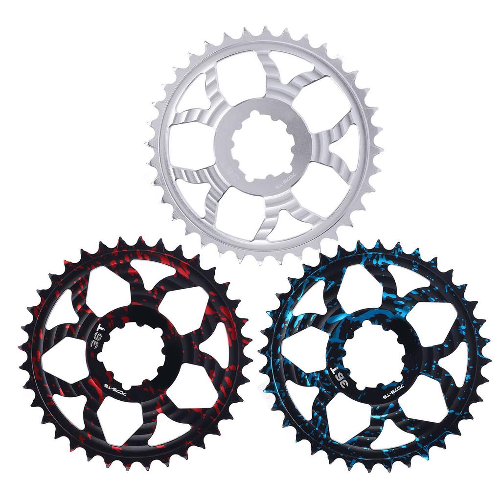 36T Bike Chainring 7075 Aluminum Alloy Lightweight Positive Negative Tooth Round Chainwheel for GXP
