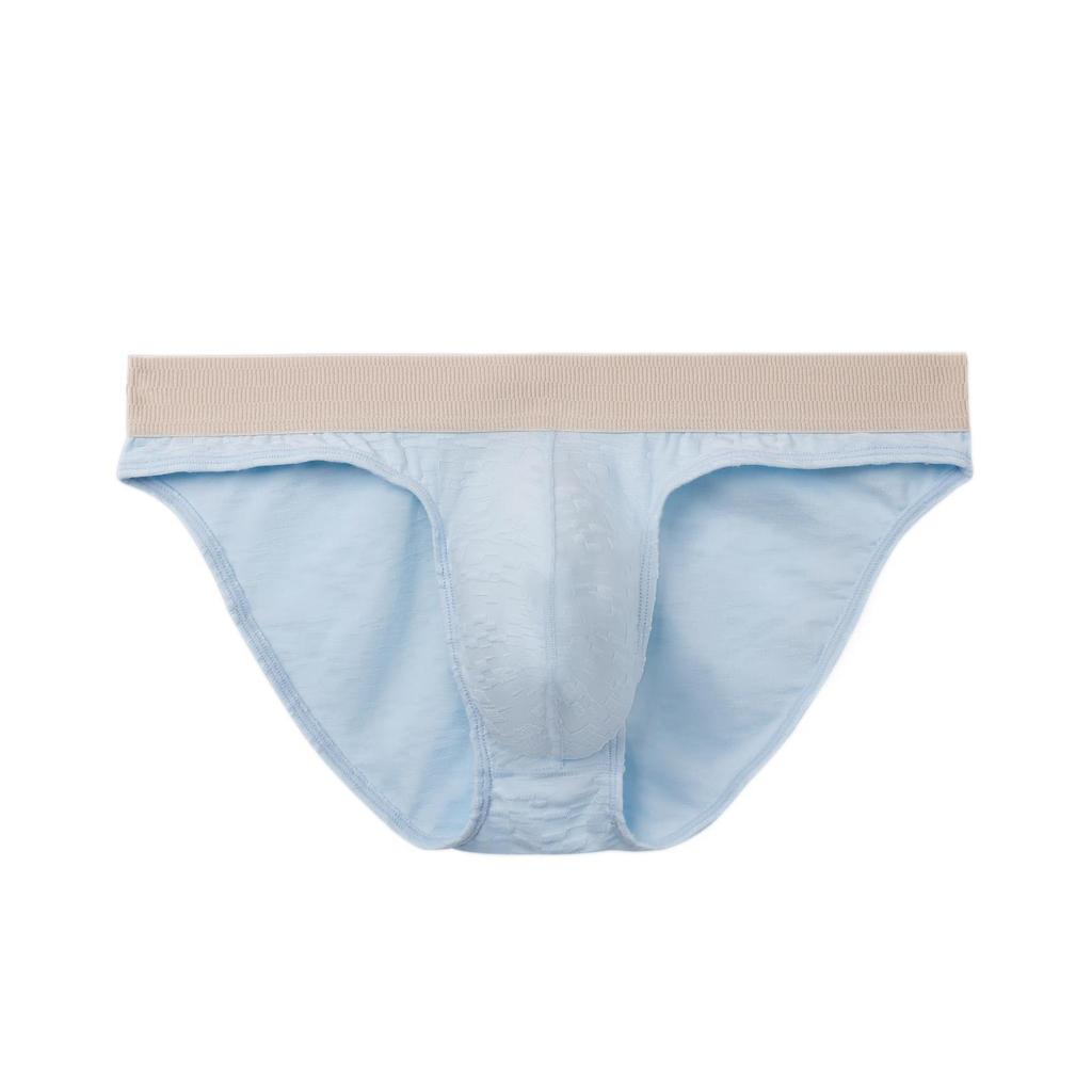 Men Spring and Summer New Sexy Texture Cotton High Split Low Waist Briefs