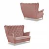 Carol Lounge Set Sofa Armchairs Pouffes Stripes Family Furniture Pink