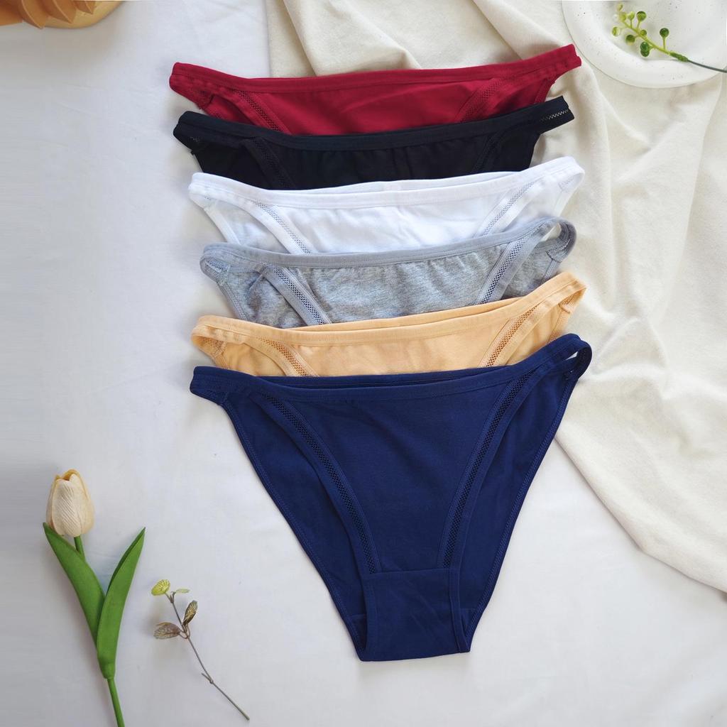 Women's Low-Waist Breathable Cotton Triangle Underwear - Summer Half-Hip Style