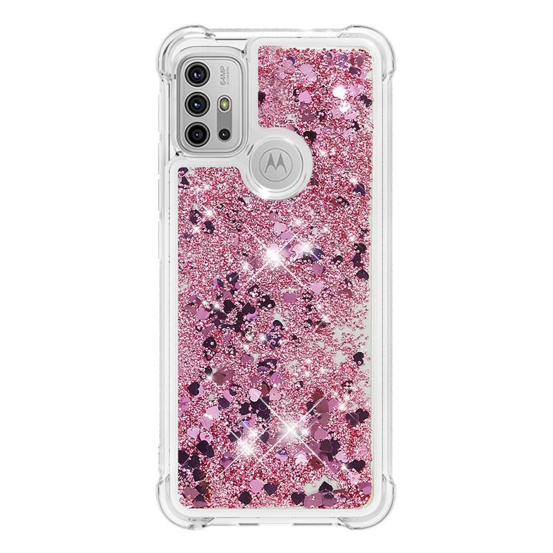 Liquid Phone Case For Motorola Moto G30 G20 G10 G Pure Stylus Play E7 Power 2021 Cover Painted Glitter Quicksand Capa