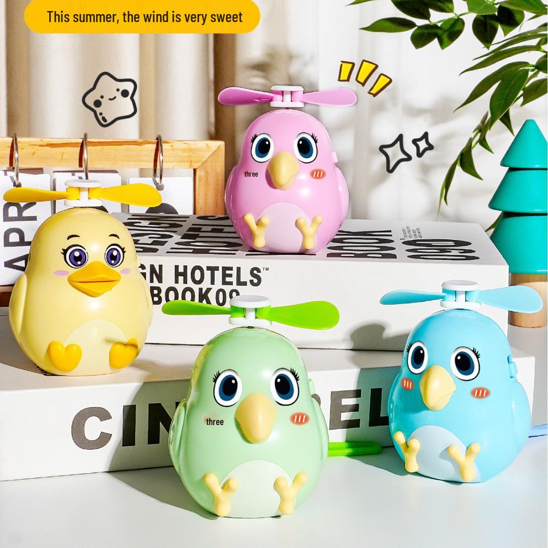 

Cartoon Parrot & Yellow Duck Mini Portable Fan - Cute, Fun, Perfect for Students & Outdoor Use Sky Blue Parrot