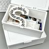 INS Style Pure White Flip-Top Storage Box - Dustproof Stationery & Scrapbook Organizer
