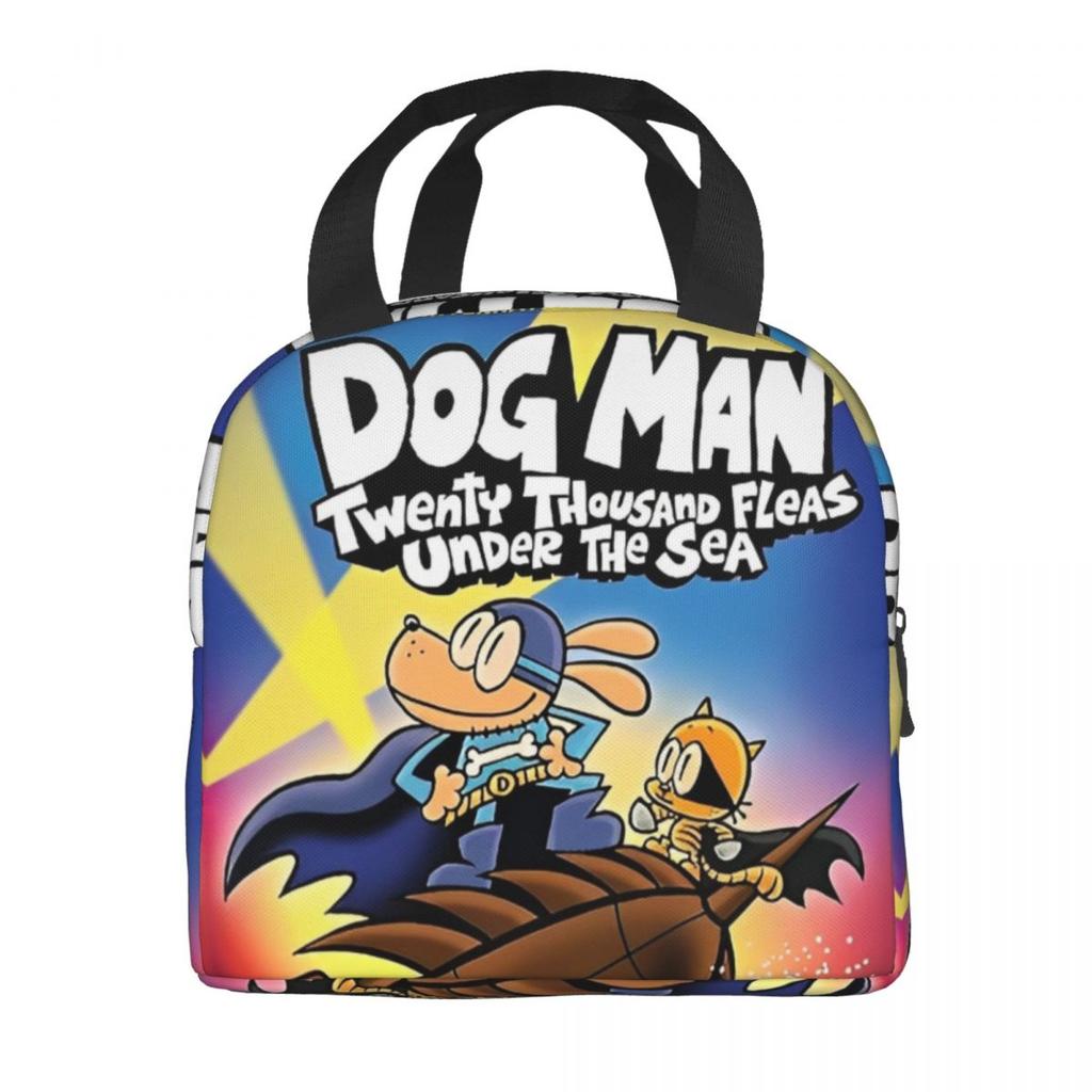 Dog Man Thermal Insulated Lunch Bag for Picnic Portable Food Bag Container Thermal Cooler Lunch Boxes