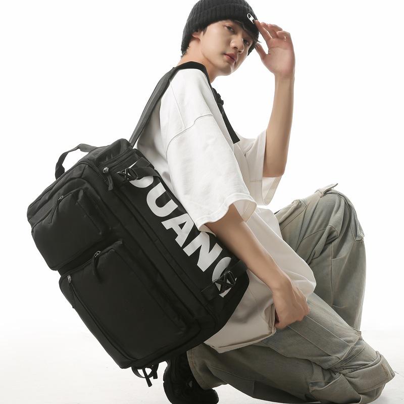 Большая Буква Повседневный Уличный Спортивный Мотоциклетный Рюкзак Экскурсионный Фитнес Йога Рюкзак чёрный