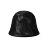 VARZAR VZ Studded Vegan Leather Tulip Hat In Black