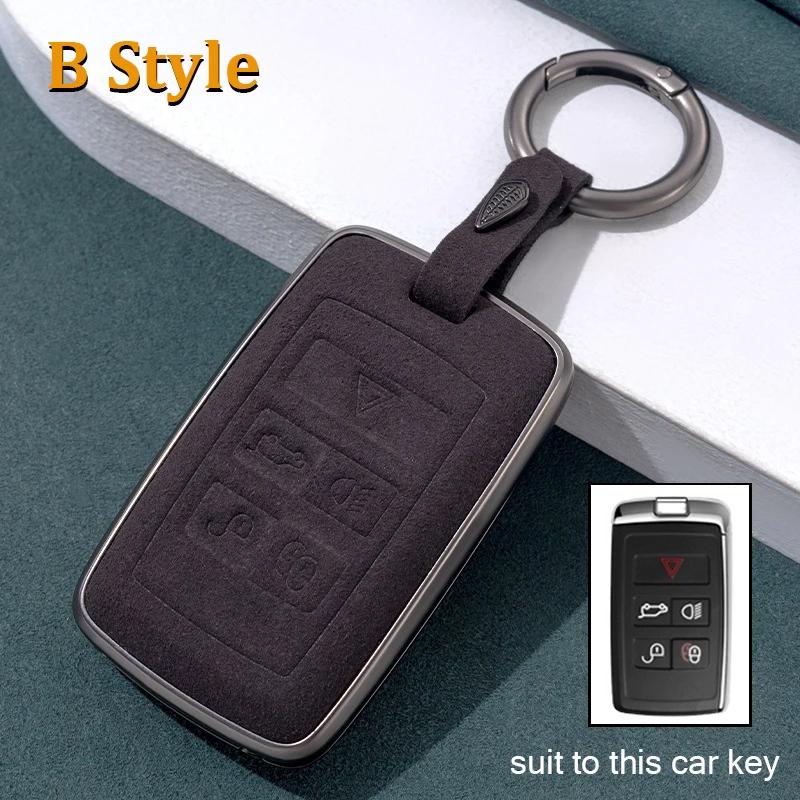 

Чехол для ключа из алюминиевого сплава и кожи для Land Rover Range Rover Sport Evoque Discovery 3 4 5 для JAGUAR XE XF XJ F PACE For Land Rover