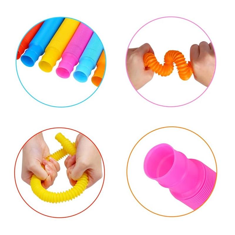 Pop Tubes Sensory Tubes Squishy Anti-Stress Toy Set of 7
