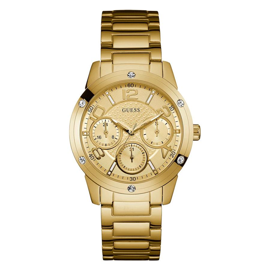 

Guess Watches for Women Triple Quartz Watch - Stainless Steel Body & Watch Band, Week/Second Hand Display, Stylish Watches Female