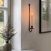 Metal Wall Candle Sconce Holder Set of 2 Wall Mount Candle Holders Modern Wall Candle Sconces Hanging for Living Room Farmhouse Fireplace Wedding