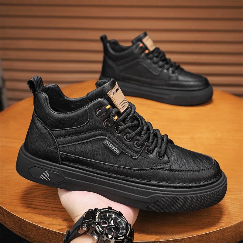 New Fashion Autumn And Winter Men's Low Top Martin Boots Students Male Boys Trending Soft Sole Work Shoes Labor Protection Martin Sneakers