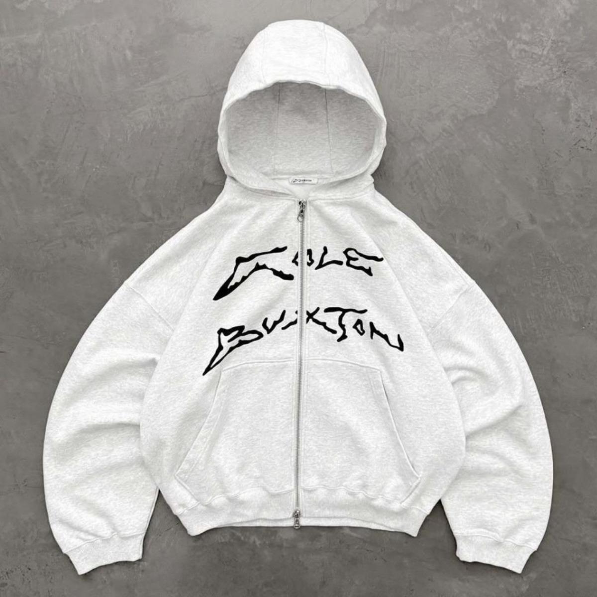 

Худі RogueWave Y2K Ретро для чоловіків і жінок з принтованими візерунками Y2K Стиль Вуличний Худі-кардиган Довгі рукави XL