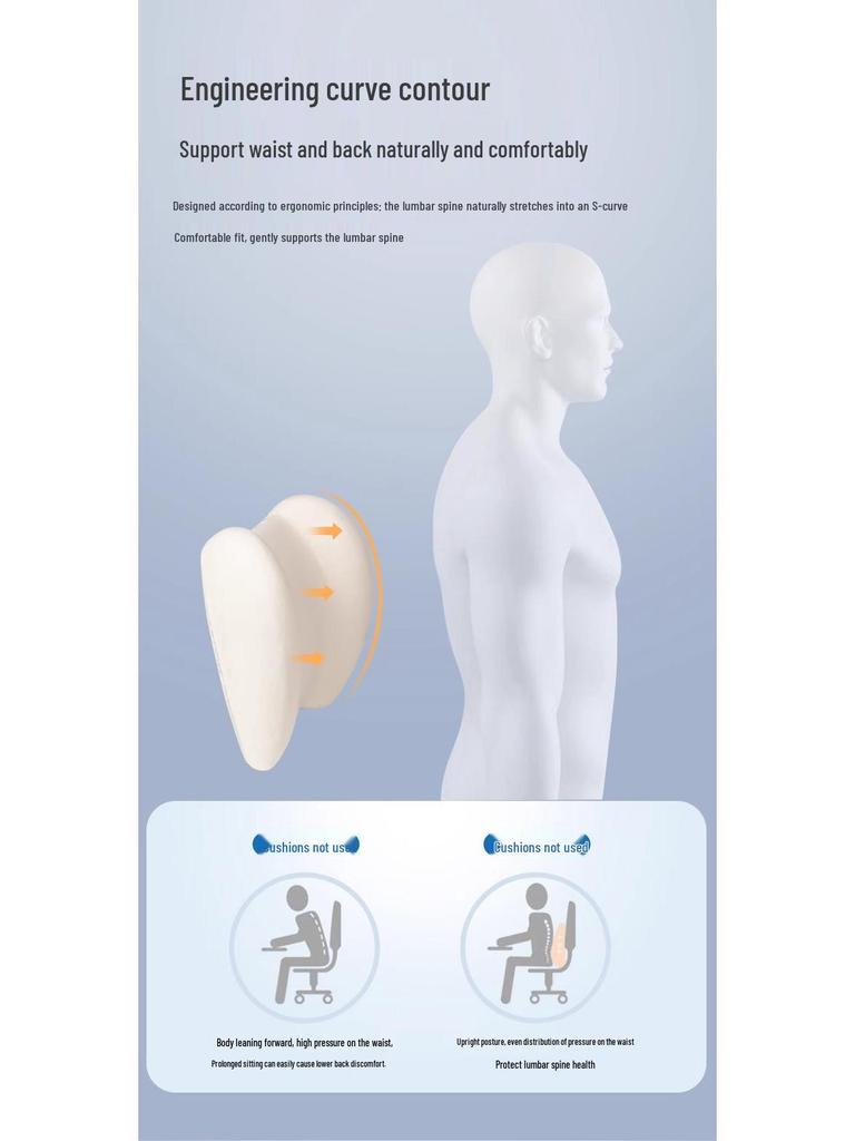 Ergonomisches Lendenstützkissen für Bürostühle und langes Sitzen