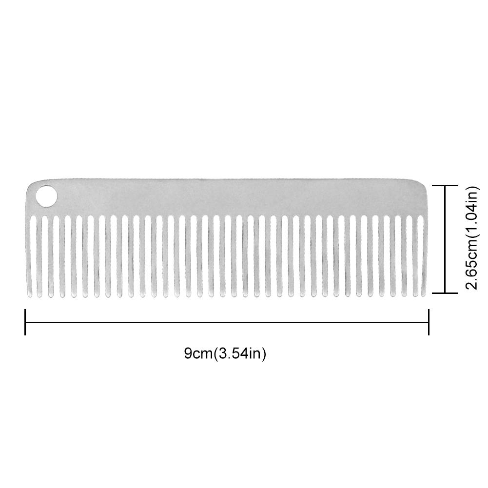 Titanium Comb Anti-Static Pocket Titanium Comb Heat-Resistant Outdoor Hair Comb Small Lightweight Comb Camping Accessories