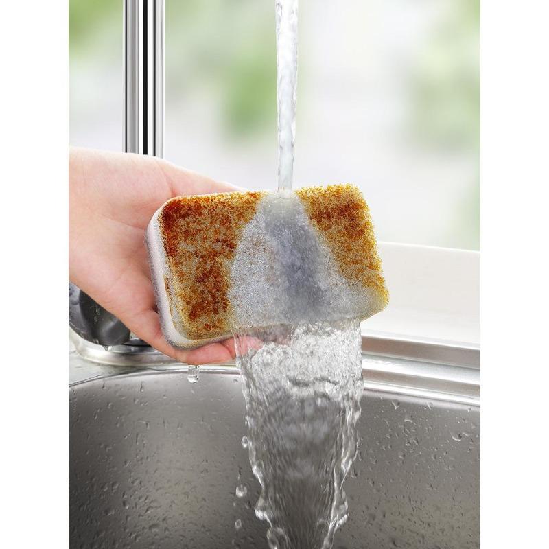 1PCS Double Sided Dish Sponge, Heavy Duty Kitchen Cleaning Sponges, High Density Thick Scrubber for Dishes, Pots and Pans