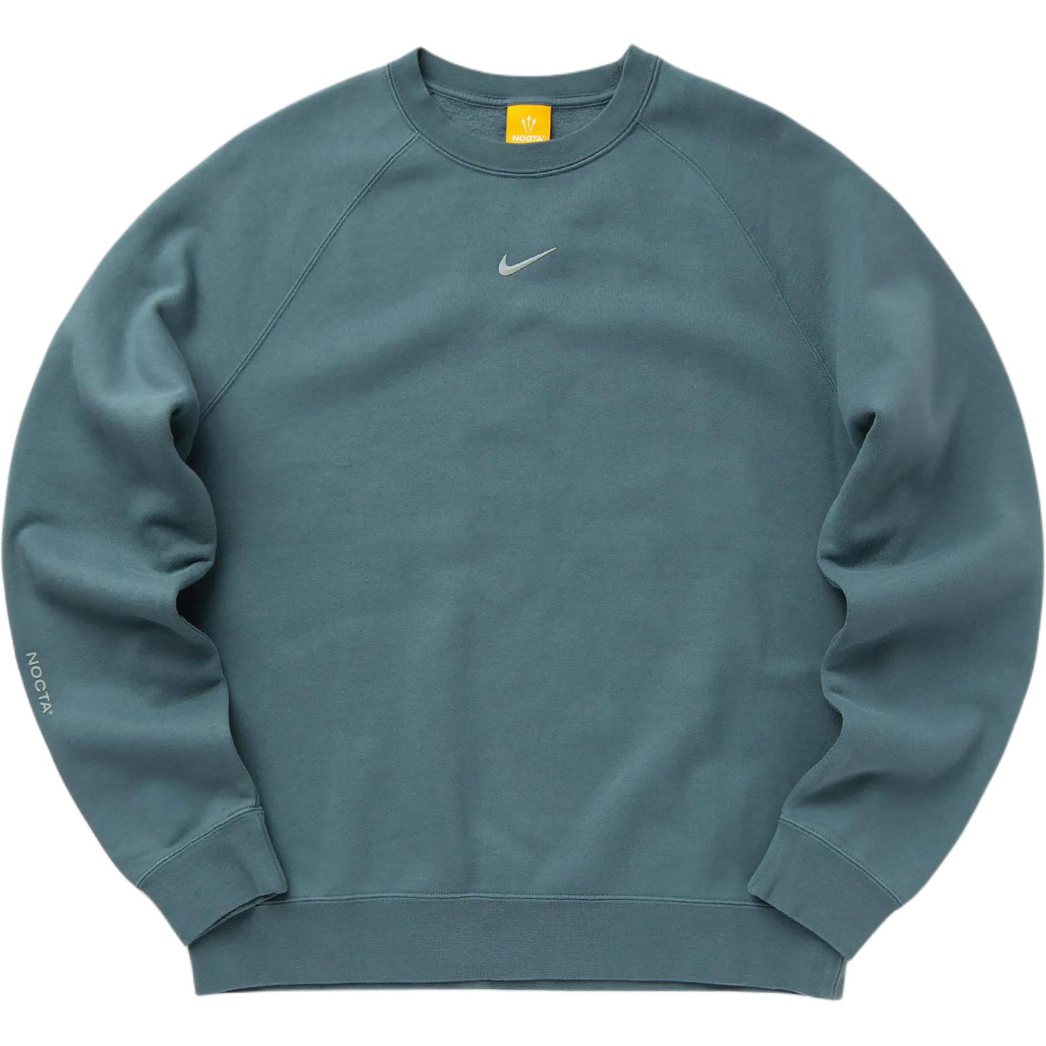 Nike Solid Logo Print Raglan Loose Fit Crew Neck Long Sleeve Sweatshirt Men Sweatshirt Mineral-Slate FN8160-382 XL